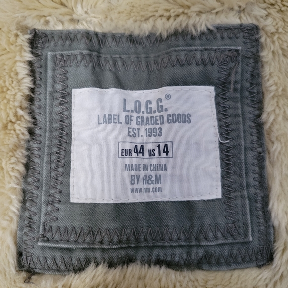 H&M Womens Olive Green Faux Fur Lined Winter Jacket, Size 14, New - Picture 5 of 5